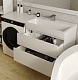 Style Line Мебель для ванной Даллас 140 R Люкс Plus 2 ящика подвесная белая – фотография-22